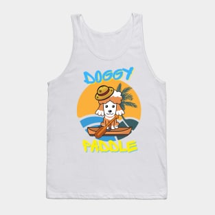 Cute French poodle doing the doggy paddle on a boat Tank Top